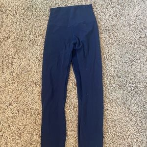 25” navy align leggings